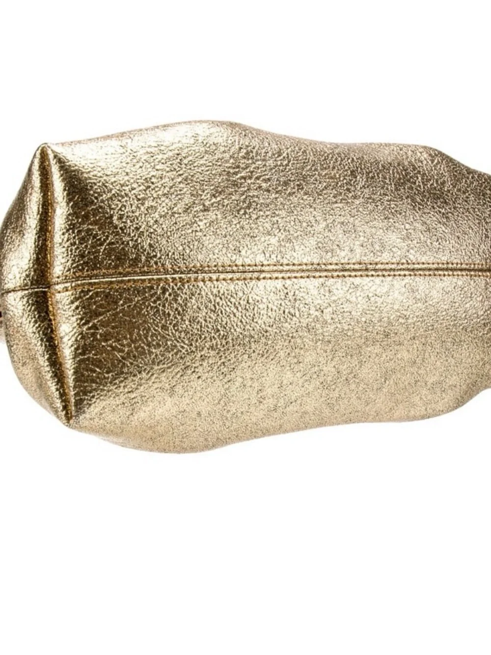 Gold Themoire Bag with Adjustable Strap